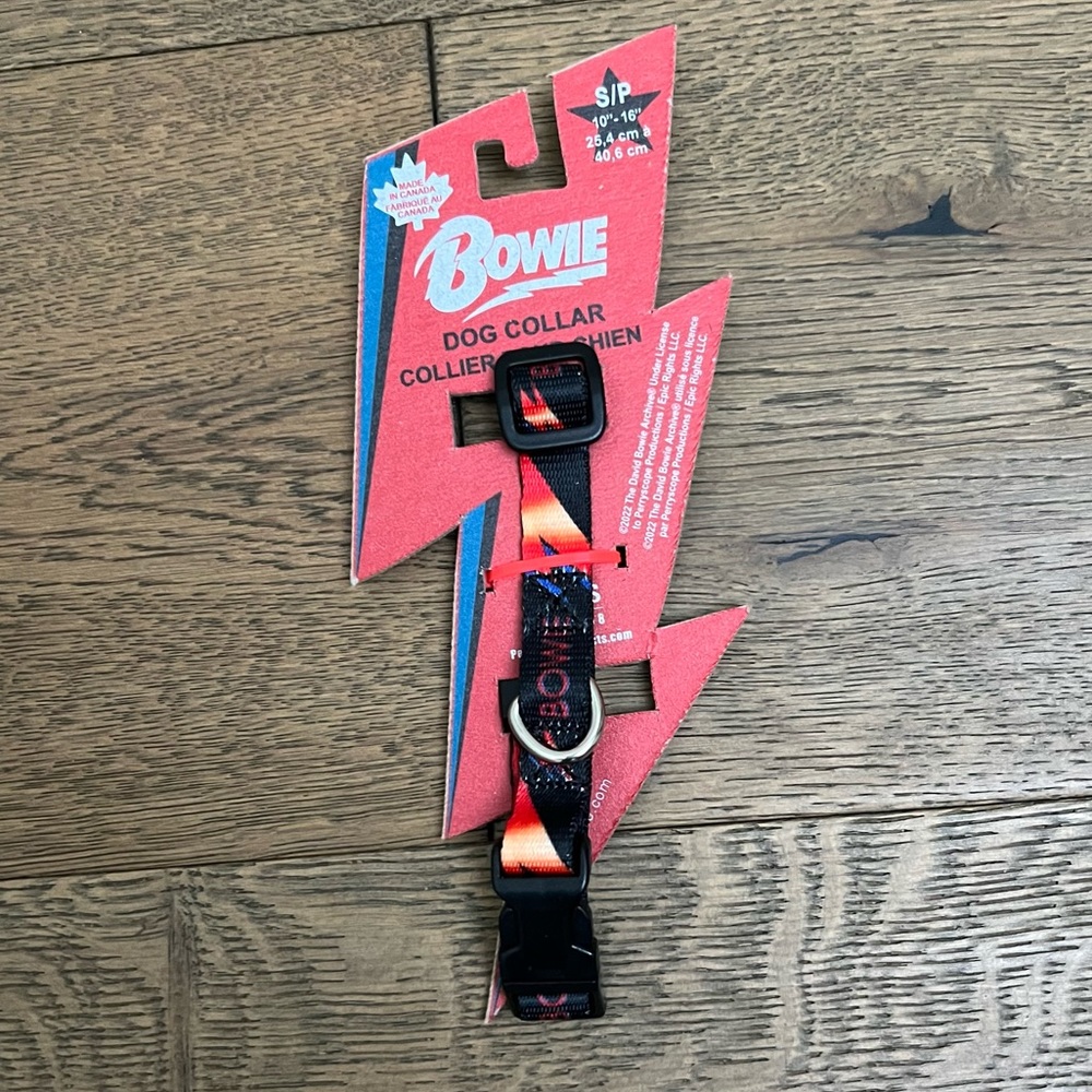 Perri’s David Bowie Licensed Dog Collar - Size Small